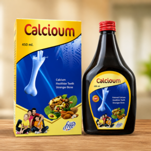Calcioum Ayurvedic Calcium Tonic 450ml | Sugar-Free Calcium Supplement for Strong Bones & Healthy Teeth | B.N. Mallick & Co.
